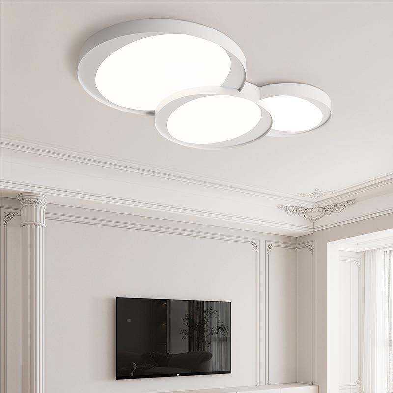 l具ed客厅灯代大气简约餐主厅卧室现书房灯创意圆智能891组合吸顶