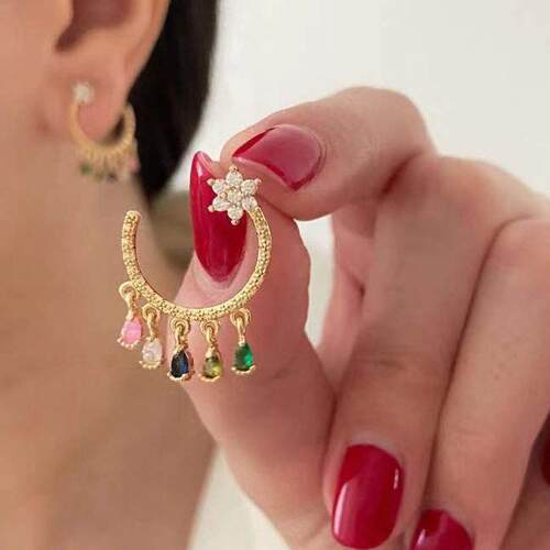 Colorful earringsand creative fashion tassel earrings