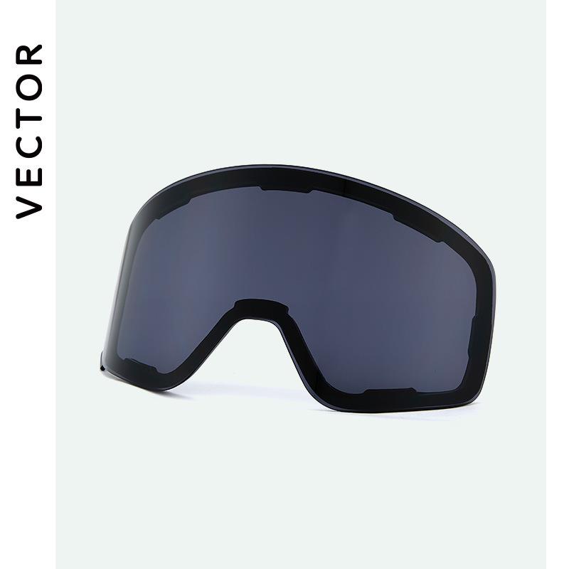 VECTOR滑雪镜片替换镜片双层防雾磁吸镜片