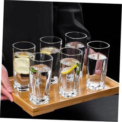 glass set: use 6 juice beer glasses, milk drinking cups,