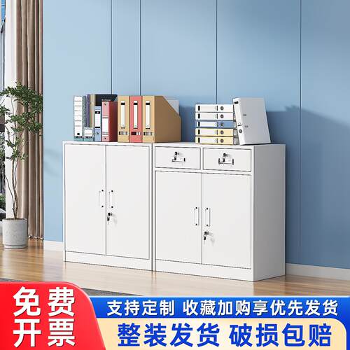 加厚分下节矮柜办公室文件柜资料柜家用带锁储物阳台柜铁皮工具柜