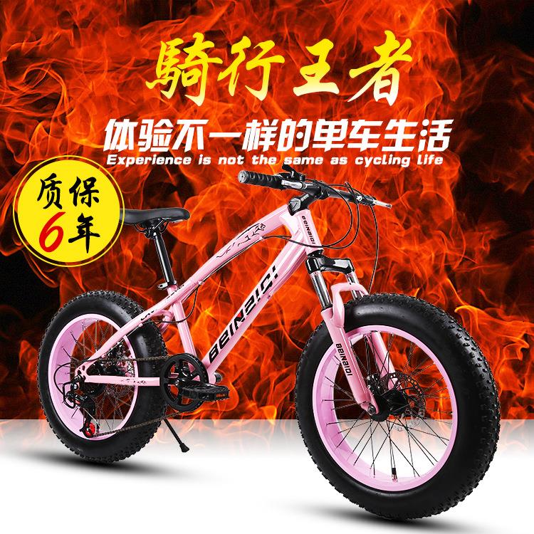 20寸山地自行车减震双碟刹减震4.0加宽大轮胎沙滩车zxc厂家直销