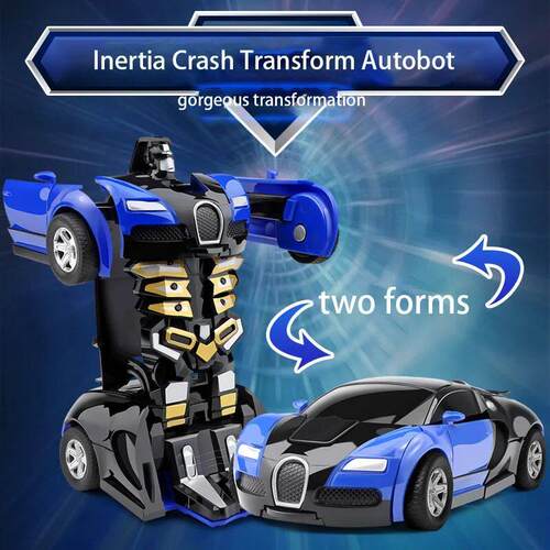 One Click Automatic Collision Deformation Robot Boy Gift Dua