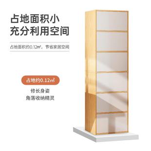 书架置物架家用靠墙落地收纳架出租房门后多层夹缝储物柜学生书柜