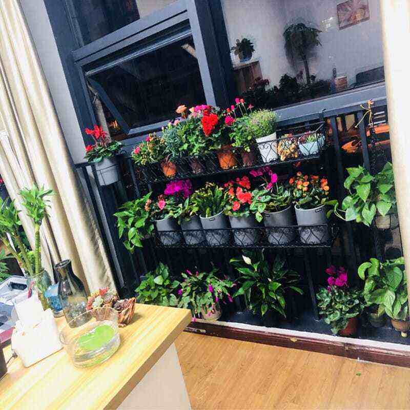 铁艺双层阳台栏杆花架护栏悬挂飘窗挂式双层花架壁挂盆栽多肉至哲图片