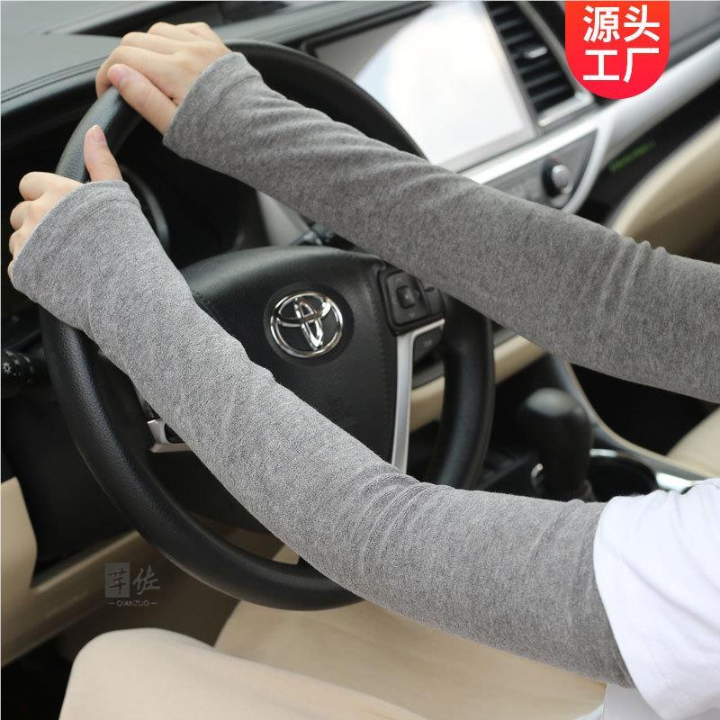 夏季空调房纯棉防冻胳膊袖套女长版袖套手臂全棉分指御寒秋冬保暖
