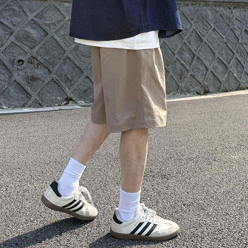 卡其休闲 工作服短裤夏季2026新款男生五分裤子宽松潮流简约纯色