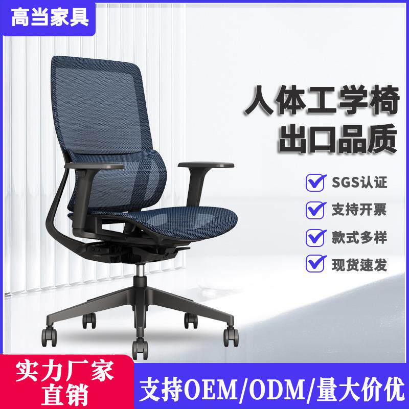 人体工学椅经理可躺椅家用办公椅久坐护腰网布椅会议椅头枕大班椅