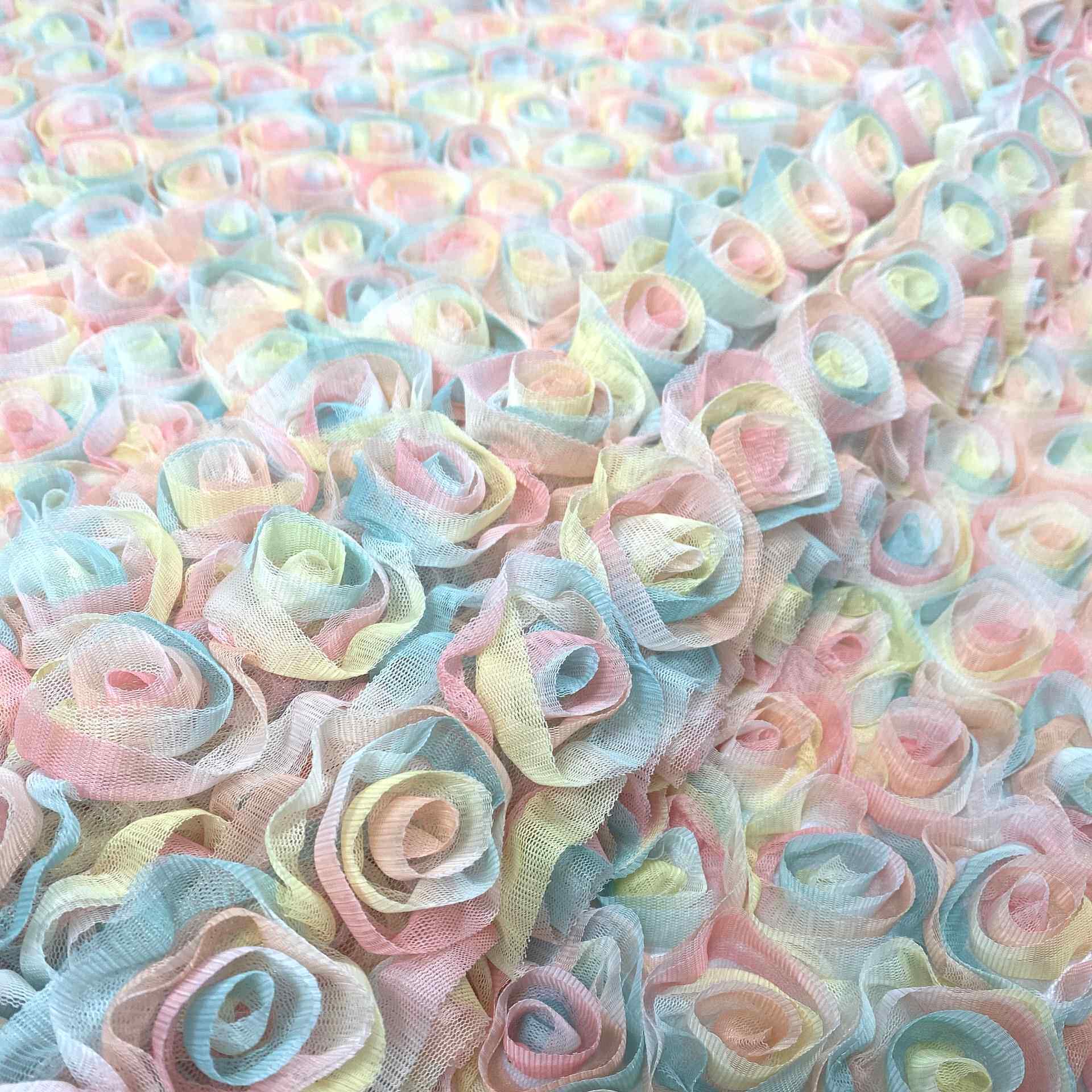 【韩厂家货源】时尚花版立体玫8068瑰面料辅料设计盘绣品花三合一