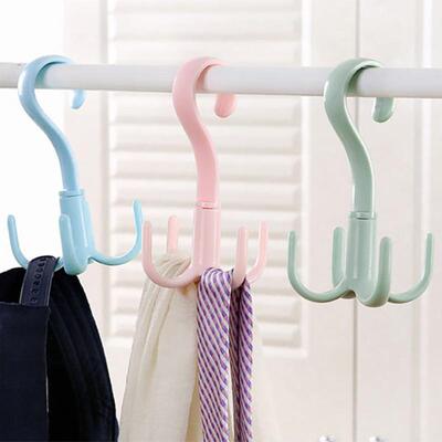 360-degree Rotatable Four-claw Bag Hook, Slipper, Tie, Scarf