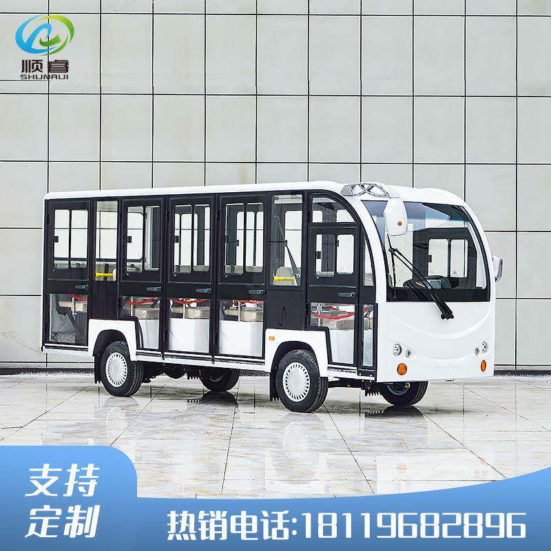 牌地产楼盘景区公园全封闭14座电动观光车价格旅游电动车