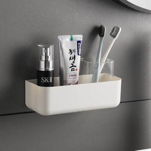 Japanese-style Wall-mounted Cosmetic Storage Box, No-drillin