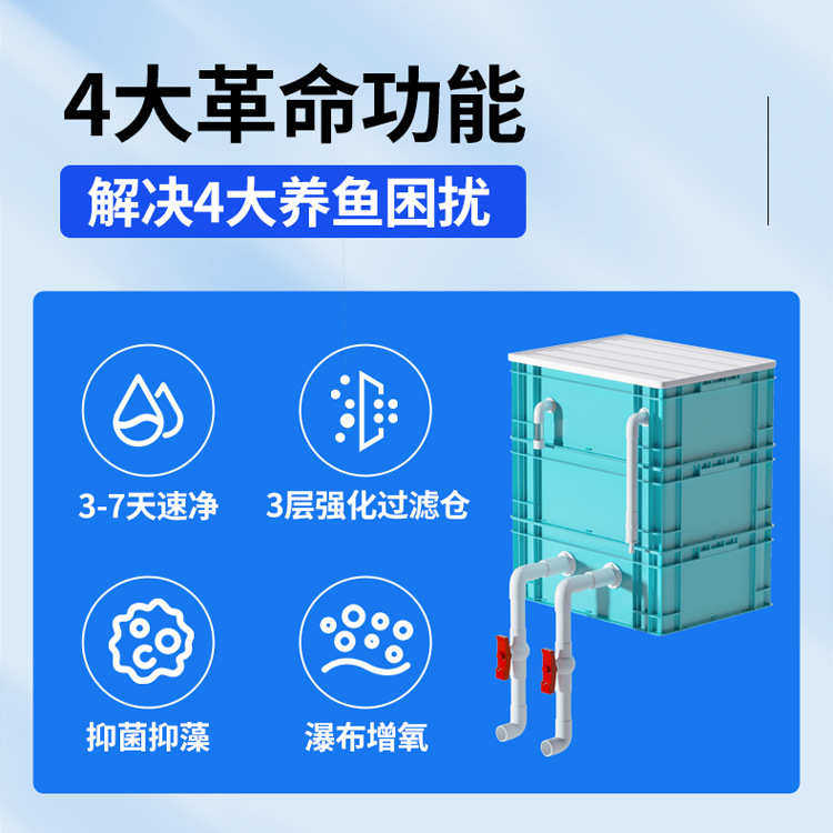 鱼池过滤箱周转箱 鱼缸顶部过滤箱过滤盒 水族增氧循环过滤系统,宠物/宠物食品及用品,桌面缸,淘宝优惠券,粉丝福利购,淘宝优惠卷