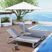 沙滩椅床花园酒店休闲别墅游泳池室外躺椅户外休闲躺休息高档场所