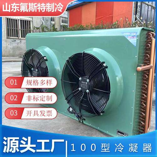 现货100型冷凝器H型V型风冷降温冷库蔬菜鲜花保鲜冷藏库制冷设备