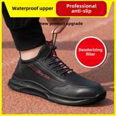 劳保鞋 男带钢板钢包头防臭防砸防刺穿耐磨防水防滑耐磨工地工作鞋