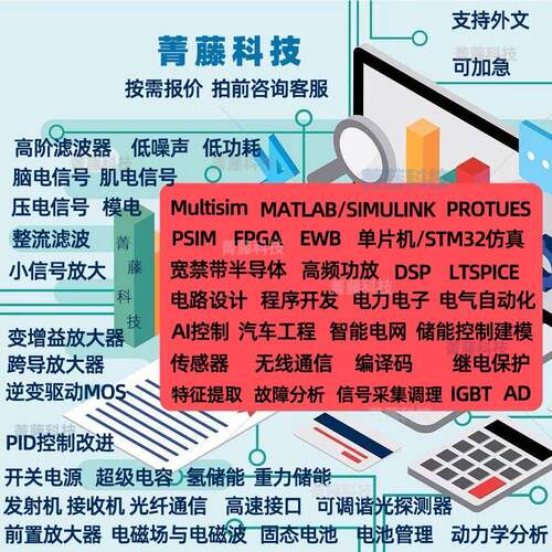multisim代做PSIM电路图protues电力电子AD原理图PCB实验仿真报告