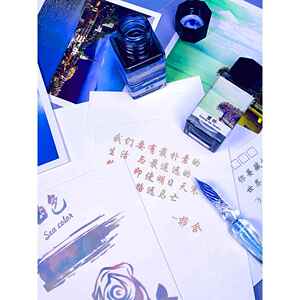 瑾沉层析墨水渐变sheen彩墨非金粉玻璃蘸水笔钢笔专用非碳素不堵