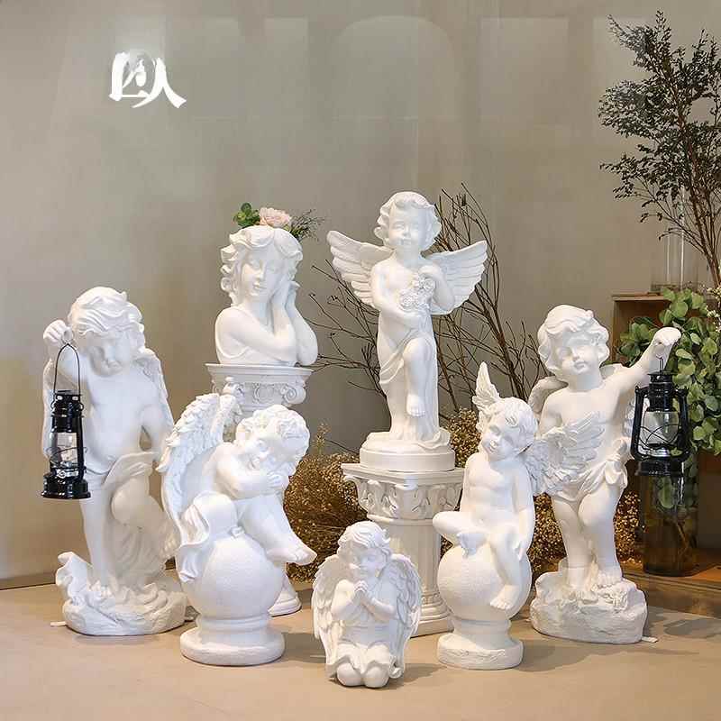 户外北欧天使人物摆件欧式婚礼庭院花园装饰园林景观雕塑罗马柱