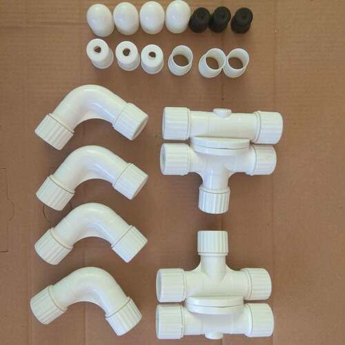 x型晾衣架，非一体管式（大管29小管25组合）塑料弯头成套配件