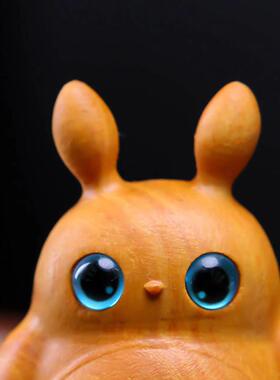 新款直销崖柏小龙猫手把件龙猫可爱卡通家用汽车摆件家居桌面礼品