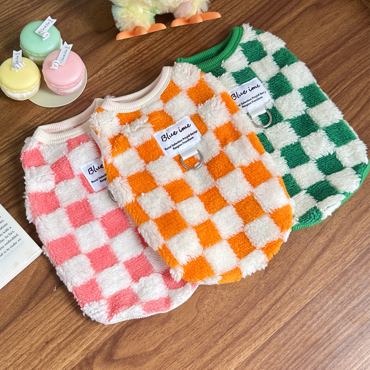 ins宠物狗秋装毛绒保暖猫咪雨衣