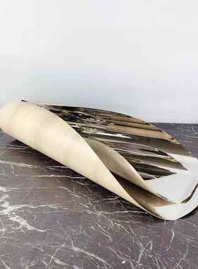 现代简约不锈钢几何卷边银色托盘果盘摆件样板房售楼处软装饰品