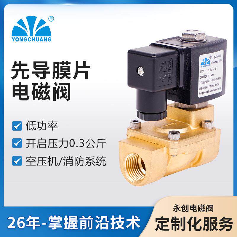 永创YCD21 厂家供应长期 先导膜片式电磁阀 常闭式膜片电磁阀