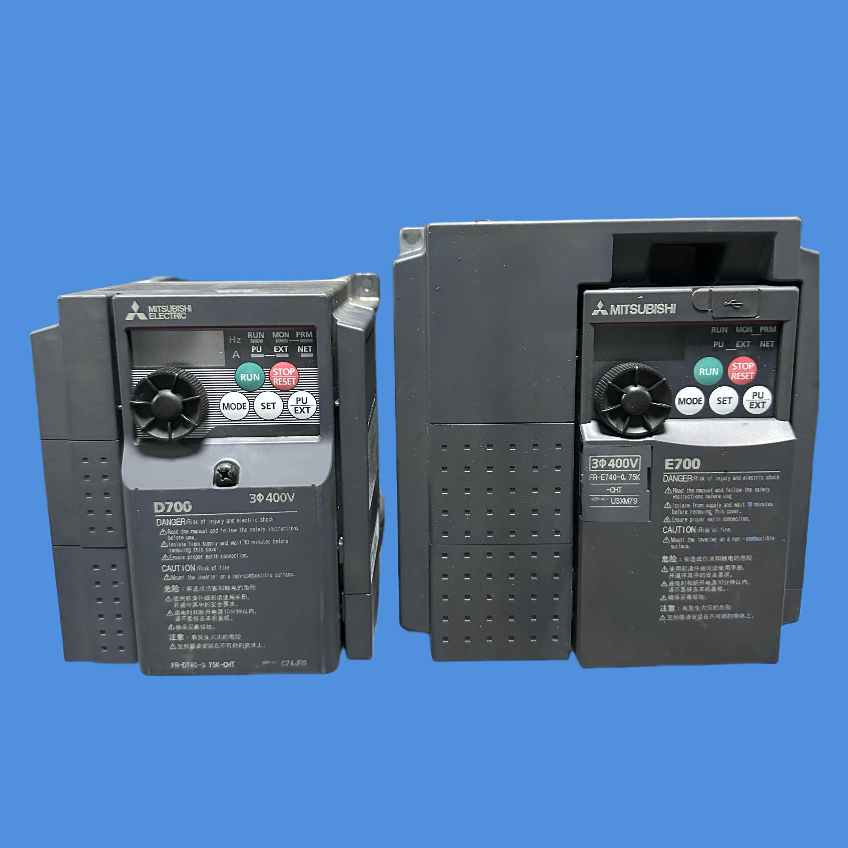 二手三菱变频器0.4KW0.75KW1.5KW2.2KW3.7KW，三菱E700，三菱D700