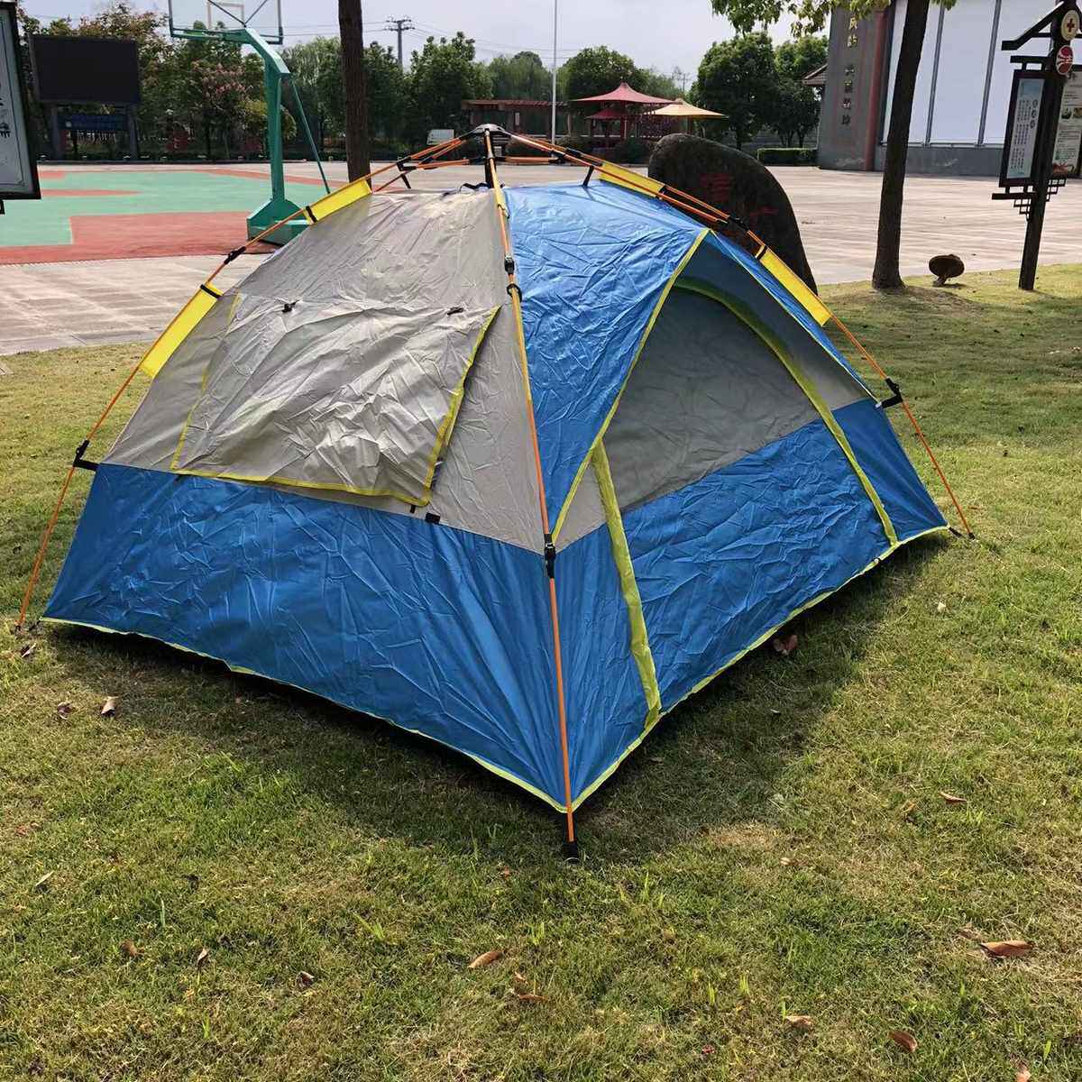 钓鱼自驾游帐篷帐窗两防雨 人野营两门露营4帐篷3户外防晒全自动-