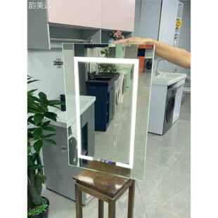 定制不锈钢铝合金智能镜柜门卫生间浴室柜带灯除雾LED玻璃镜子门