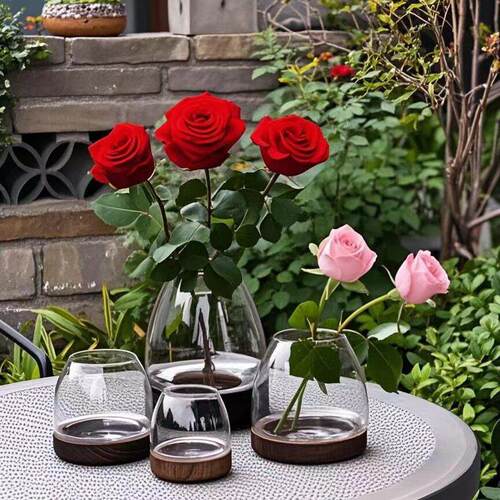 Nordic Home Decor Glass Vase Living Room Decoration Flower V