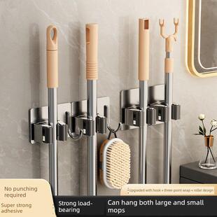 挂钩承重力强拖把挂钩免打孔卫生间收纳神器粘钩扫把挂架强力粘胶