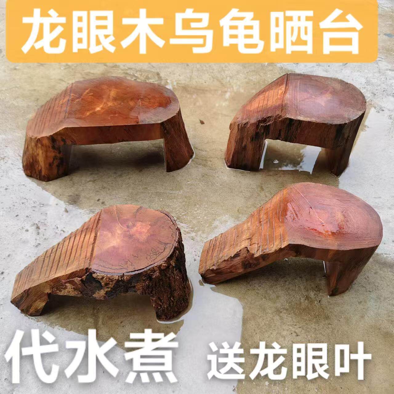 免煮龙眼木乌龟斜坡躲避洞深水龟高水位浮台造景摆件乌用品沉木