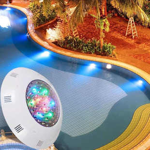 led泳池水下灯灯灯灯七彩侧泳水池灯池壁水底户外喷泉防水24v12v
