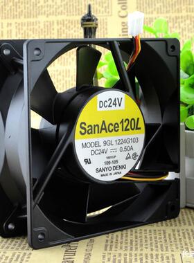 原装山洋12厘米12038散热风扇109 GL1224G107/3 24V 0.50A