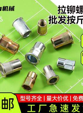 平头拉铆螺母竖条纹小沉头拉姆半六角铆螺母铆钉母M5M6M8M10M12称