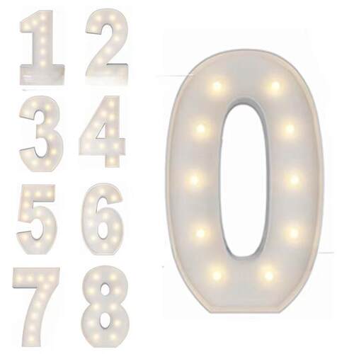 跨境100厘米发光KT板数字马赛克发光数字架派对生日生日周年庆
