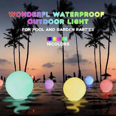 1PC Floating Garden Ball Light Swimming Pool Lights 16Color