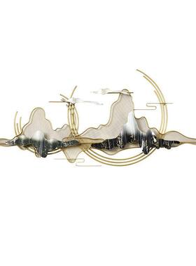 新中式轻奢墙饰金属壁饰客厅沙发餐GLX背创景墙壁挂件意墙面装厅