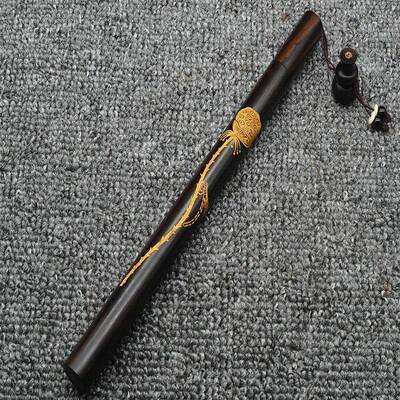 黑檀香木雕拔口10克装香筒带葫芦YXG-014刻香管紫光檀线线桶木艺