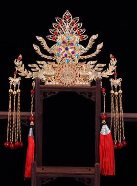 高档黑妈妈泰山奶奶王母娘娘冠凤观音子神明佛帽像帽像三凤神帽冠