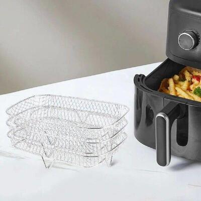 Air Fryer Rack Air Fryer Oven Grill Steamer 3 Layers