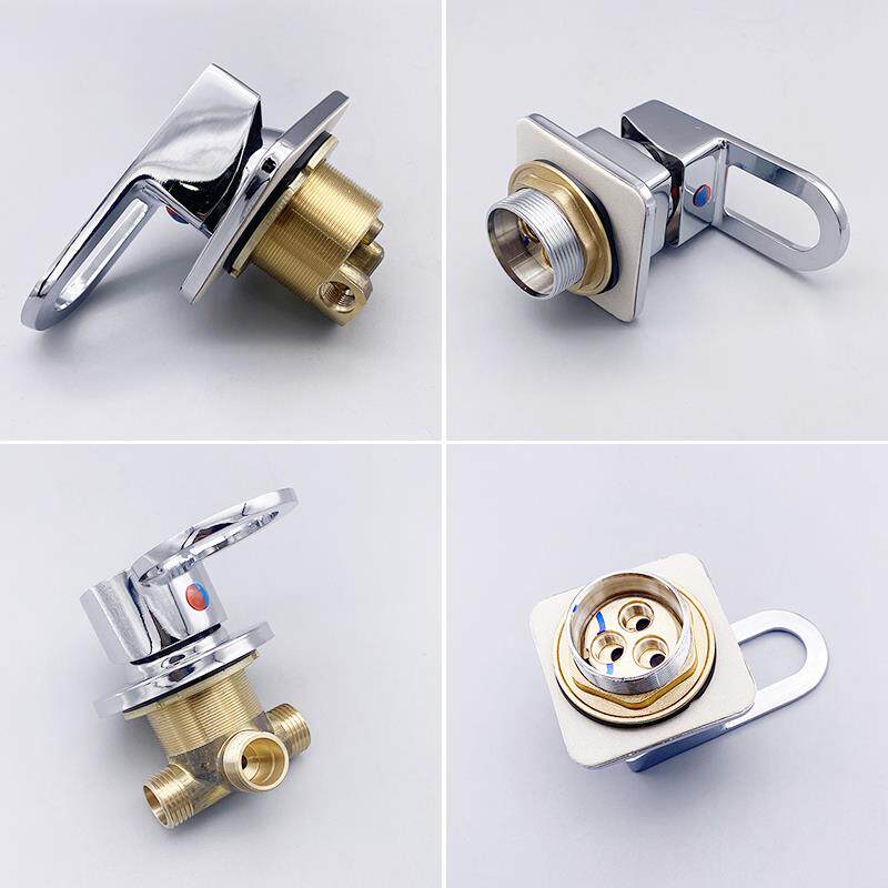 全铜浴室柜洗手面盆水龙头混水开 关阀配件三孔冷热三通分水转换