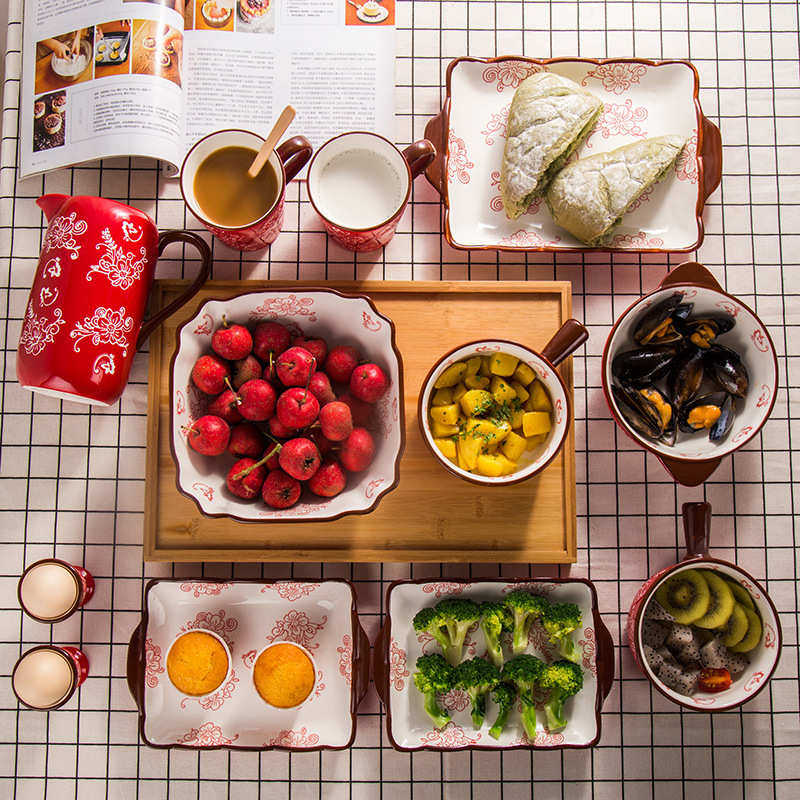 中式碗碟组合套装结婚礼品情侣陶瓷餐具套装西式碗盘家用盘子批发,餐饮具,碗,淘宝优惠券,粉丝福利购,淘宝优惠卷