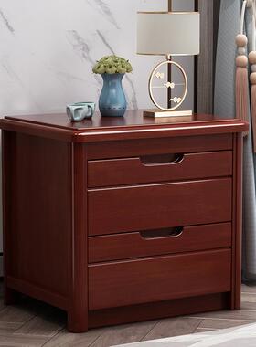 UG73全实床头柜原木床边柜子现木代储中式小简约卧室无品牌/简易