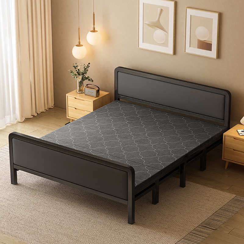 家用午睡午休单人床耐用成人加固简易板床便携铁架折叠床硬双人床