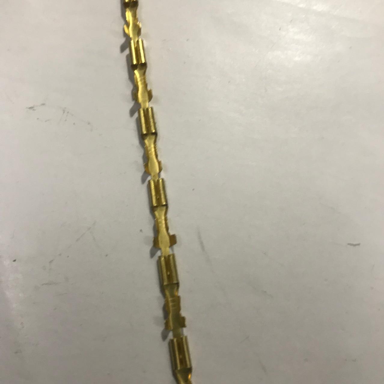 2.8插簧直连带插片连接器0.35mm厚全铜母接插件端子10000个/卷
