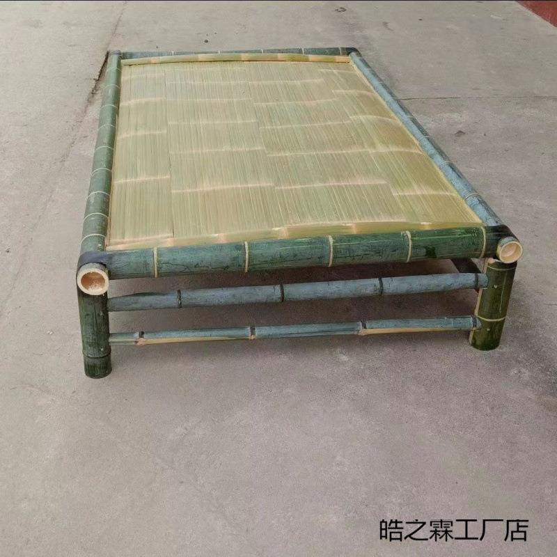 竹床全竹纯手工楠竹制作两用简易一体单人家用双人午休传统竹凉床