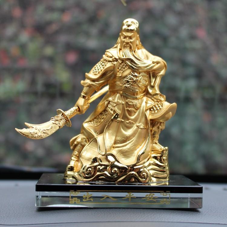 高端关公汽车饰品汽车内饰吴财富雕像关二爷关羽高档中控台装饰